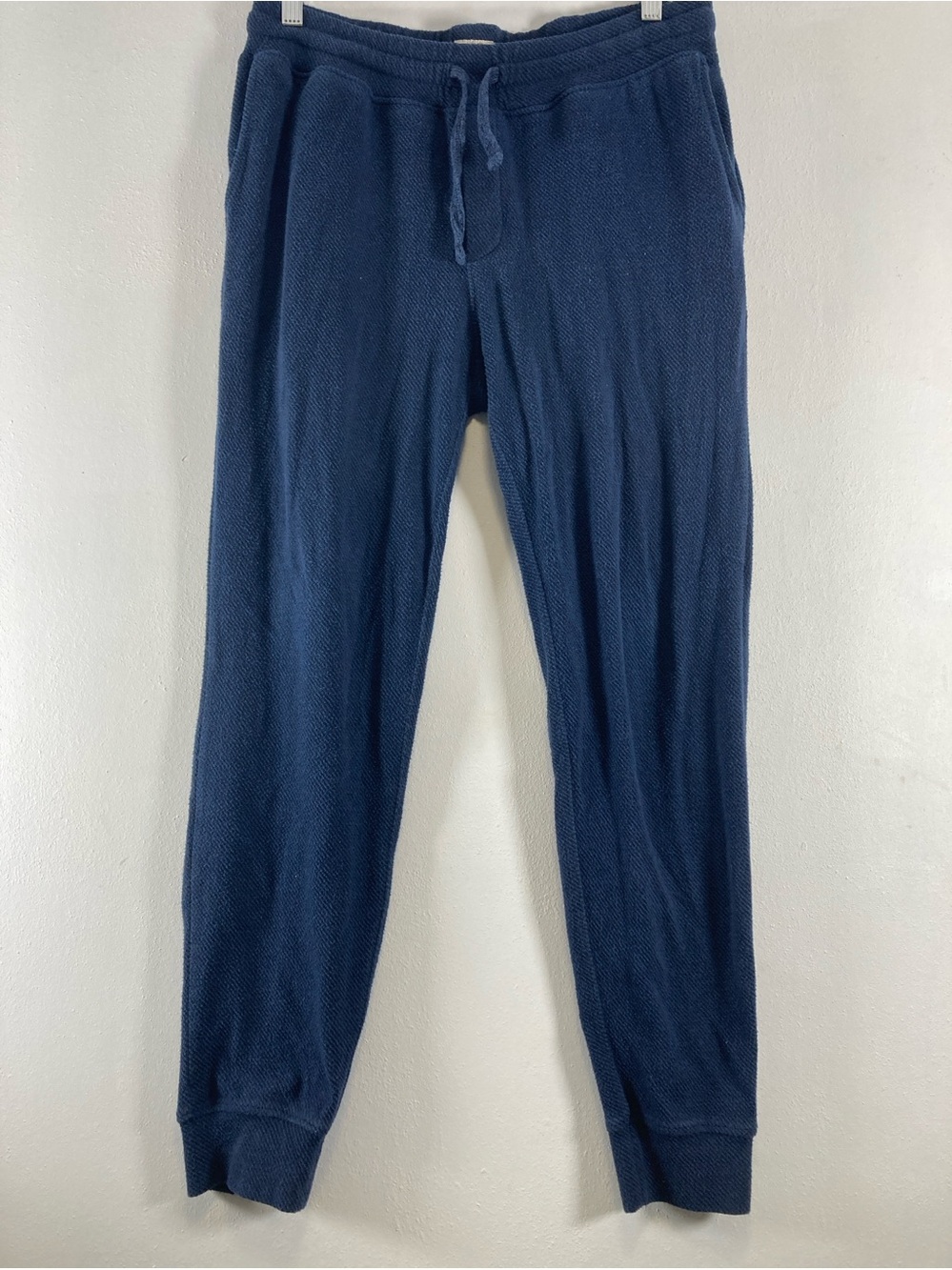 Faherty Legend Sweatpant Mens Small Navy Twill Pocket Sport Drawstring Comfort